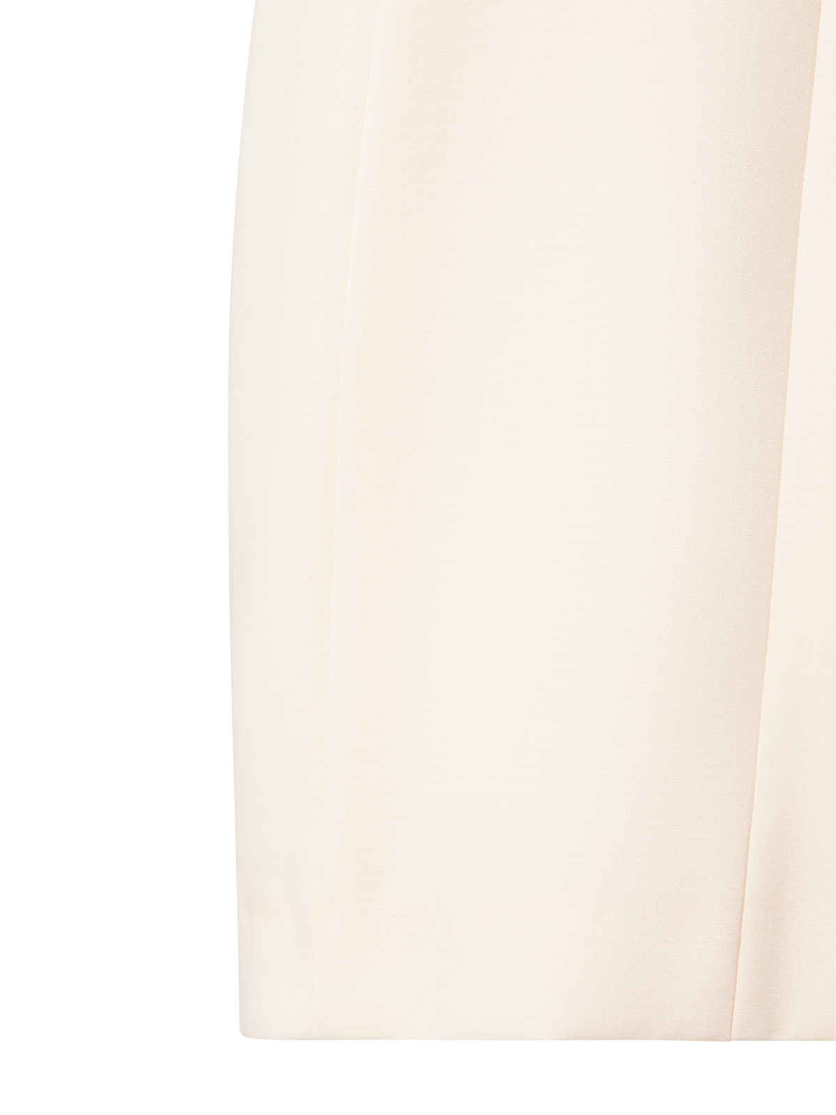 Designer Etuikleid aus Woll-Doubleface mit V-Ausschnitt - Ecru - Weiss