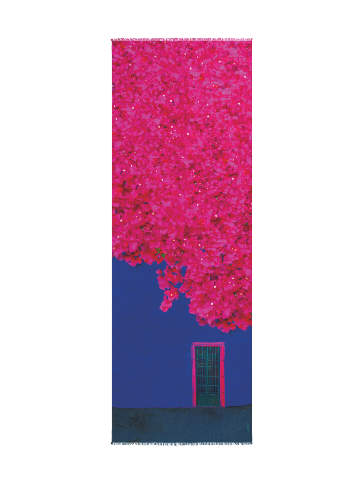 Designer Schal mit Bougainvillea Porta-Druck - Rosa