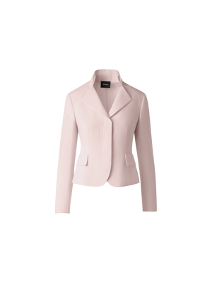 Designer Taillierte Jacke aus Wollkrepp-Doubleface - Rosa