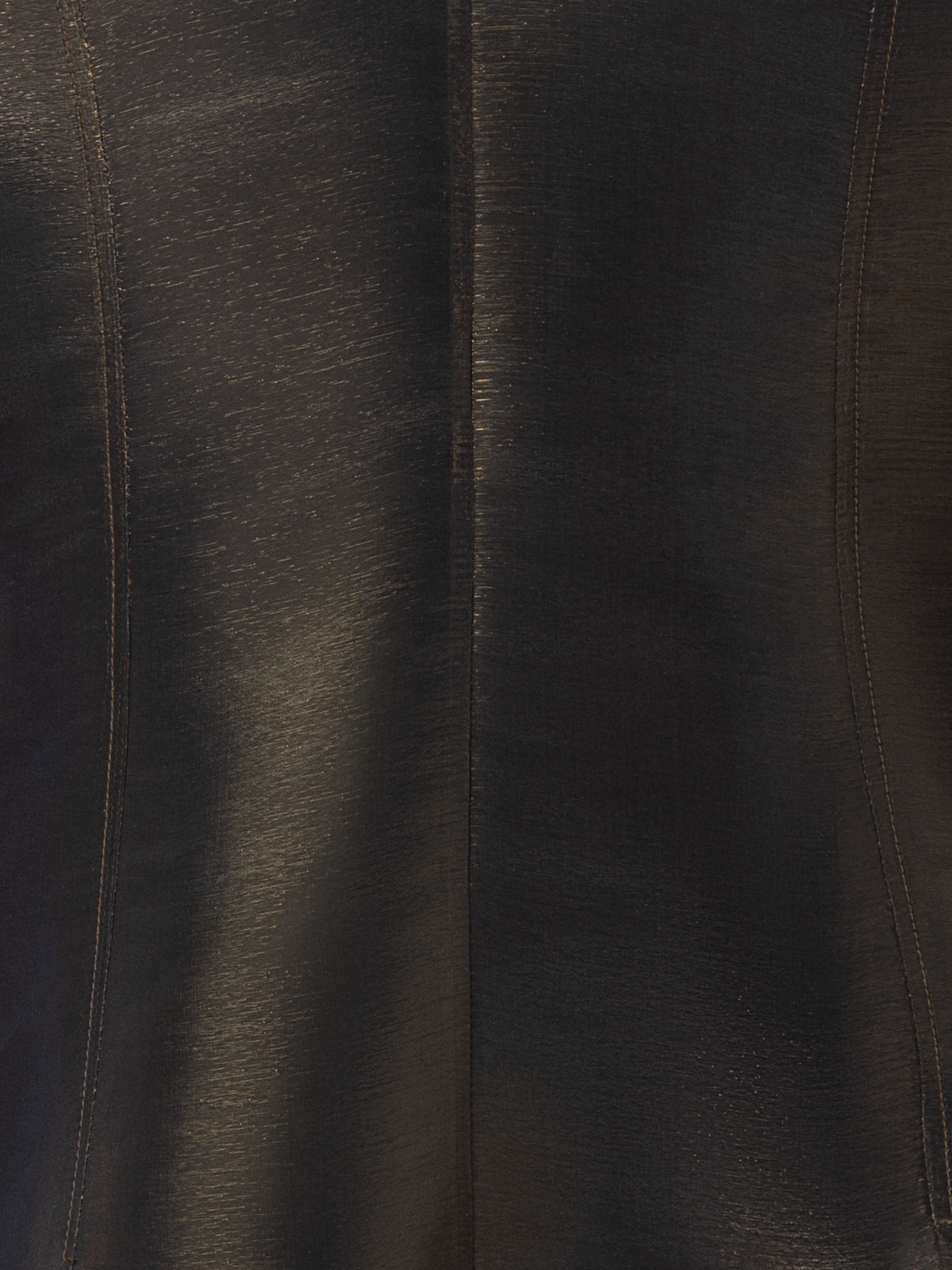 Designer Organza-Seidenbluse mit Goldschimmer - Schwarz - Gold