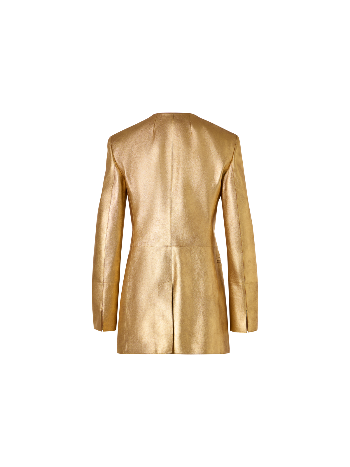 Designer Jacke aus Lamé-Kalb-Nappaleder - Gold