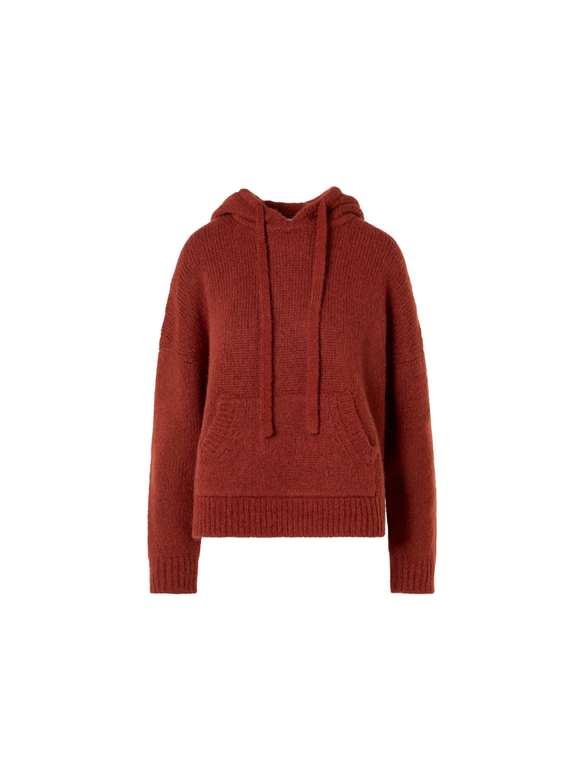Designer Oversize Hoodie aus flauschigem Alpaka - Rot