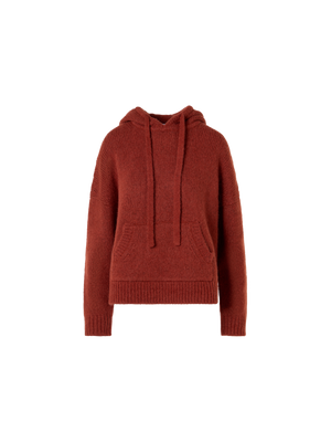 Designer Oversize Hoodie aus flauschigem Alpaka - Rot