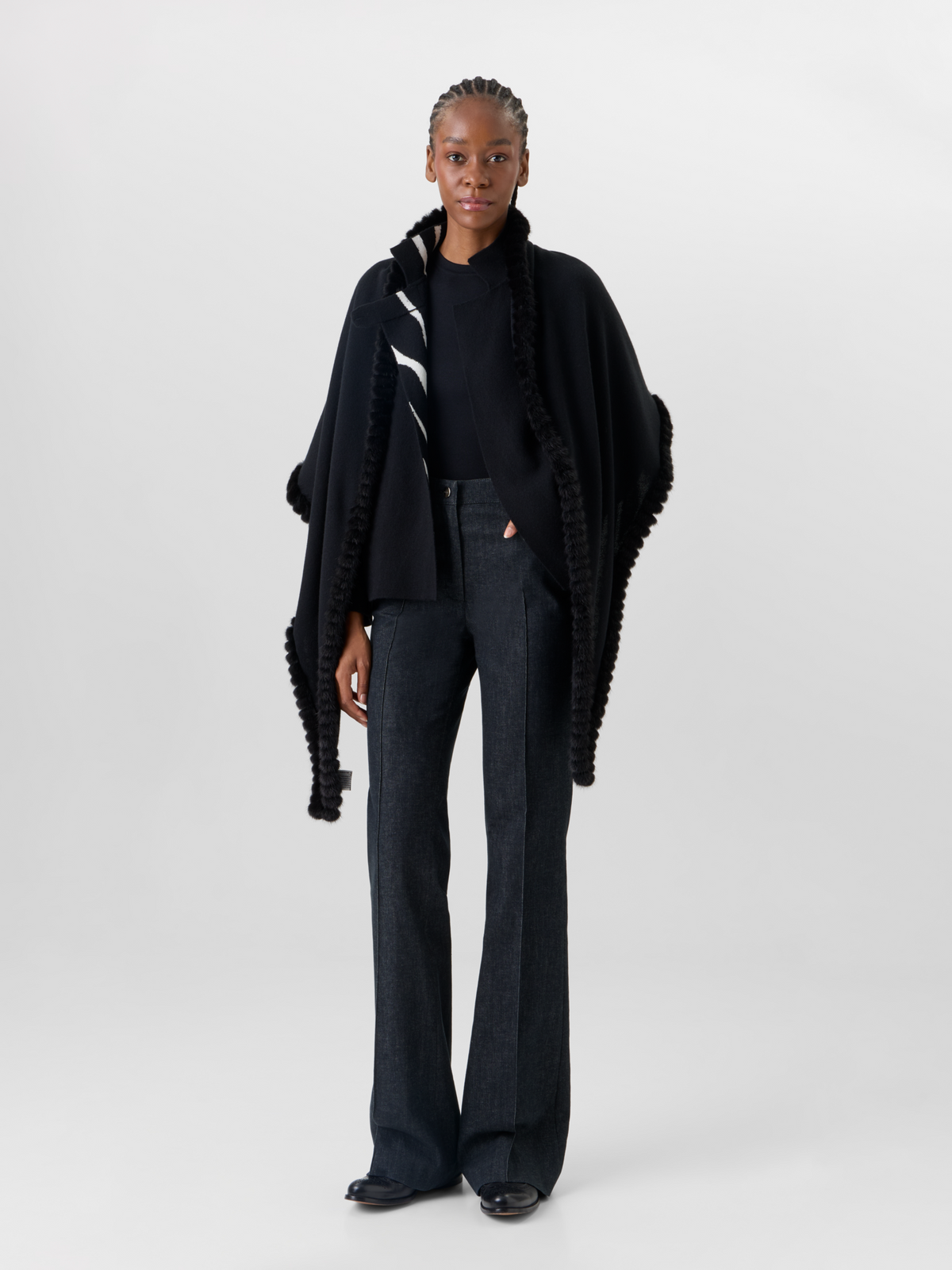 Designer Schal aus Kaschmir-Seide - Schwarz #editorial