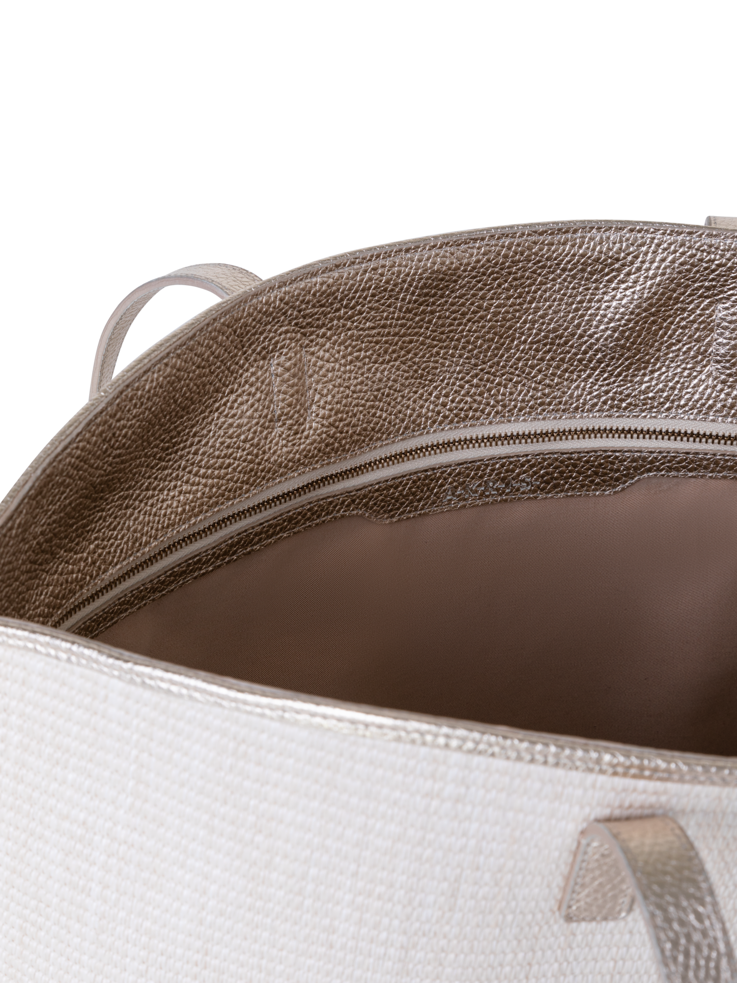 Designer Ai Medium Shoulder Tote - Silber - Ecru - Beige - Weiss