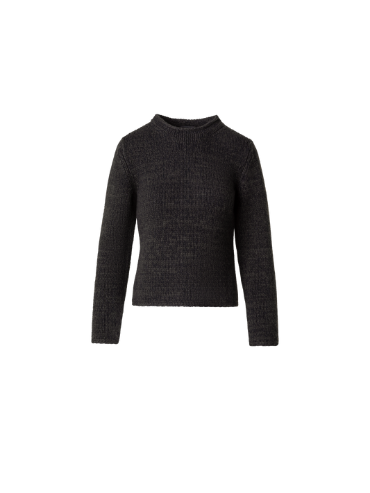 Designer Mouliné Grobstrickpullover aus Kaschmirwolle - Grün - Bunt