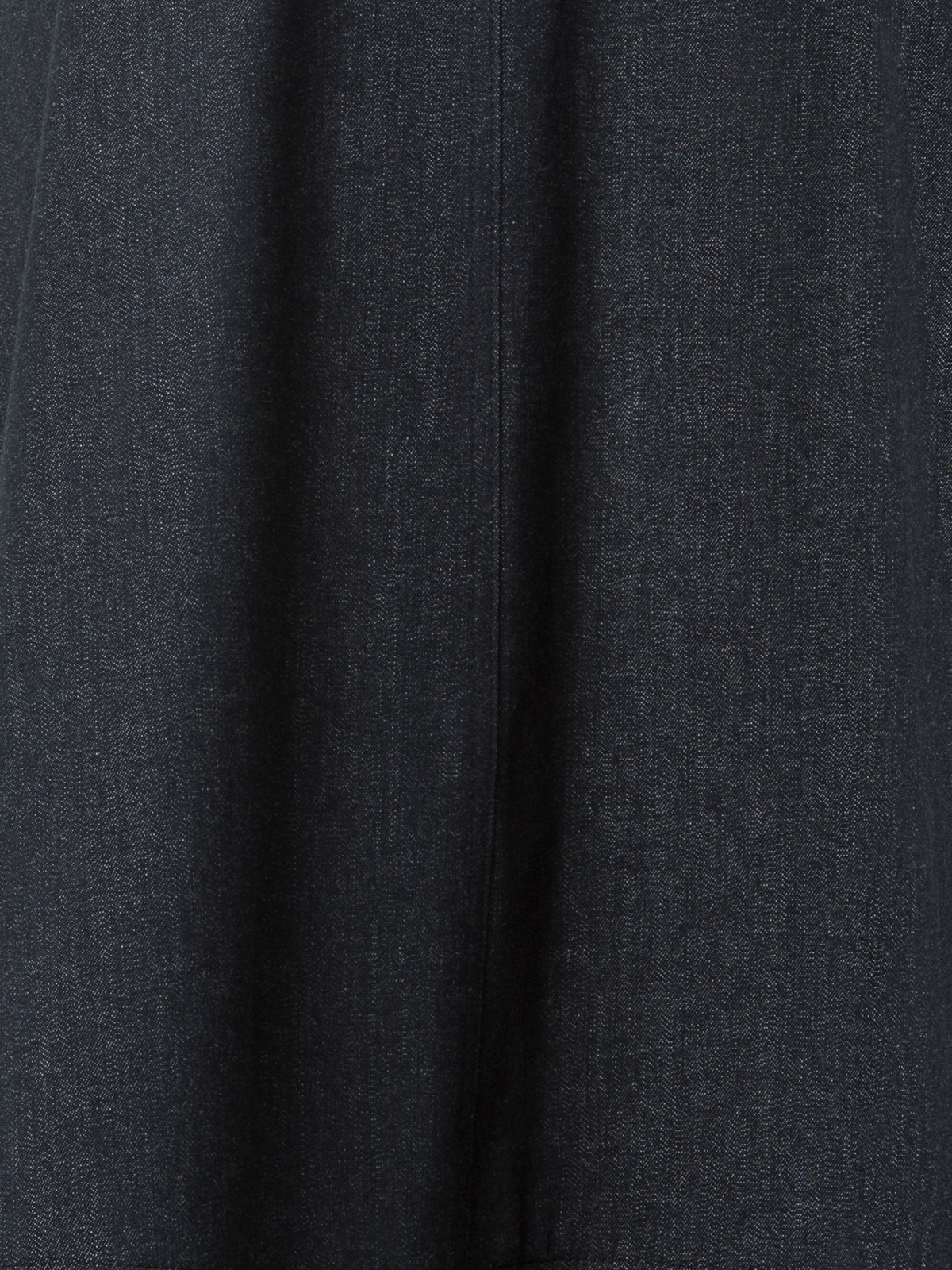 Designer Flared Midirock in A-Linie aus Baumwoll-Denim - Schwarz