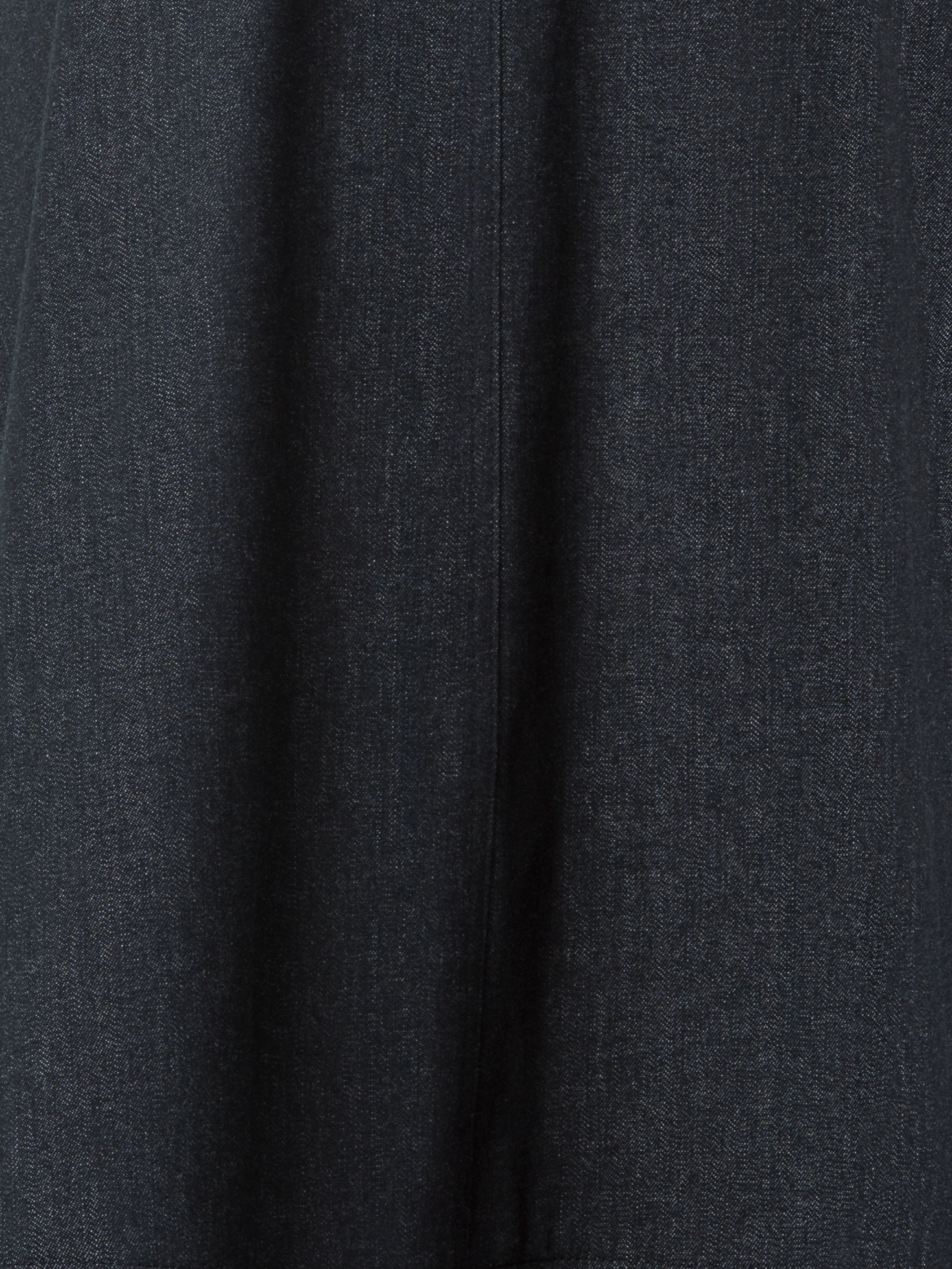 Designer Flared Midirock in A-Linie aus Baumwoll-Denim - Schwarz