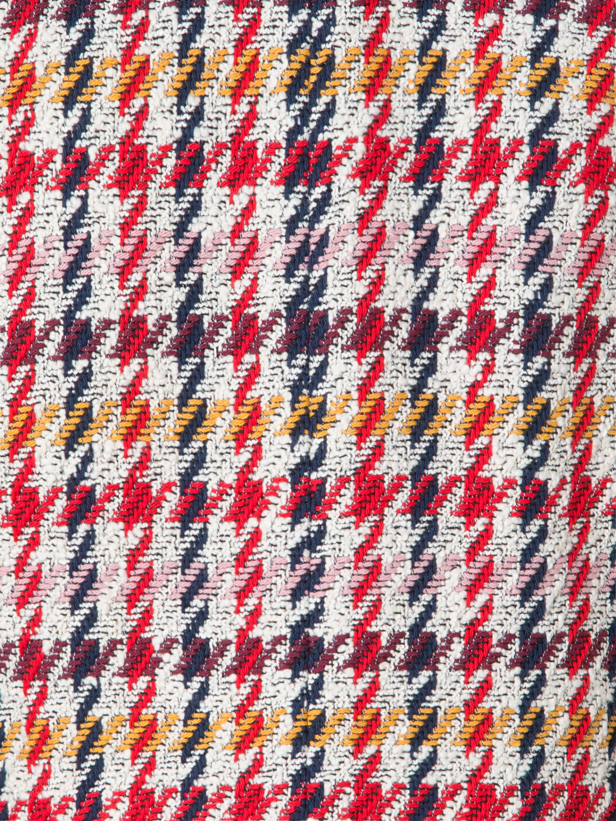 Designer Kurze Tweed-Jacke mit Fransen - Bunt - Rot