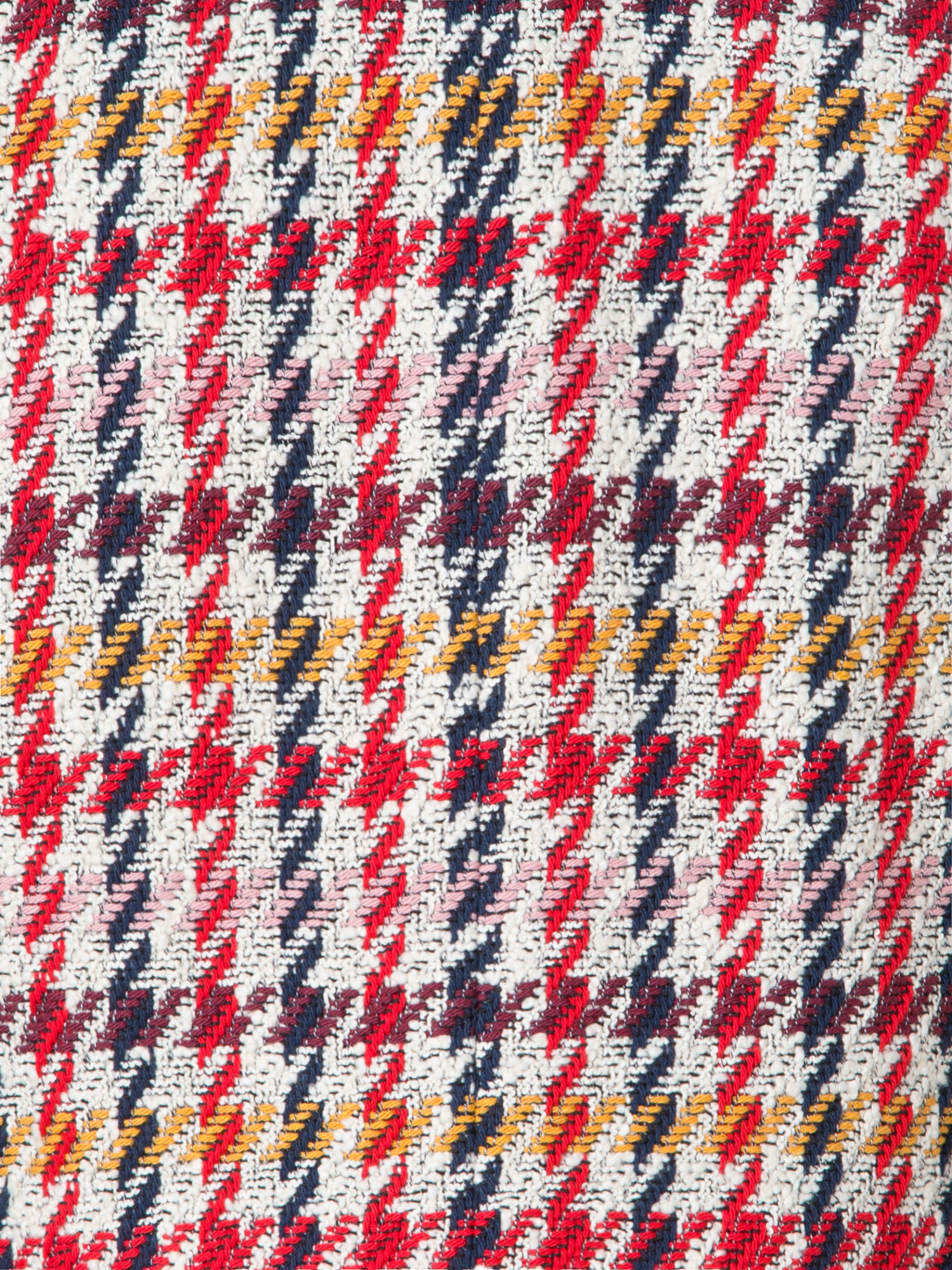 Designer Kurze Tweed-Jacke mit Fransen - Bunt - Rot