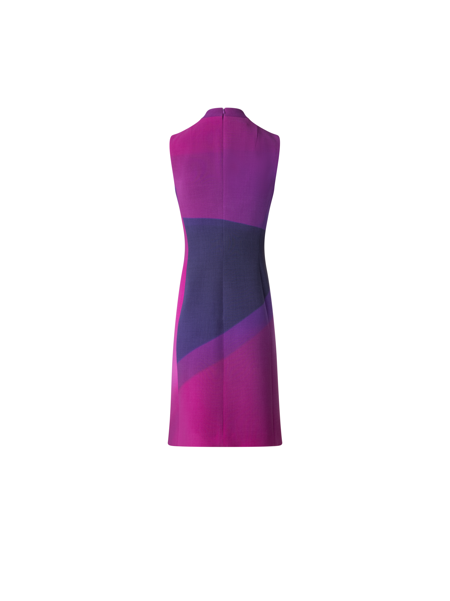 Designer Alta Magenta Druck Woll-Doubleface-Etuikleid - Violett - Bunt