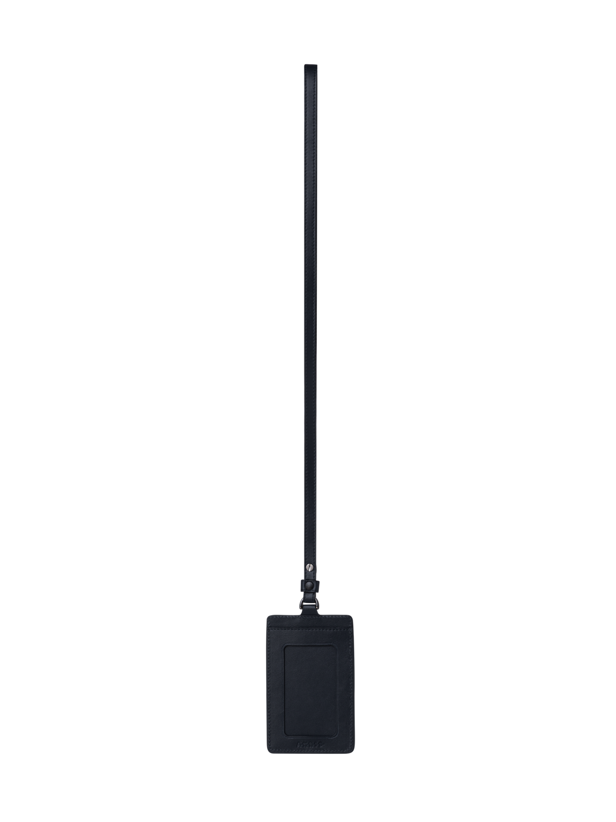 Designer Gepäck-Tag aus Rosshaar und Leder - Schwarz