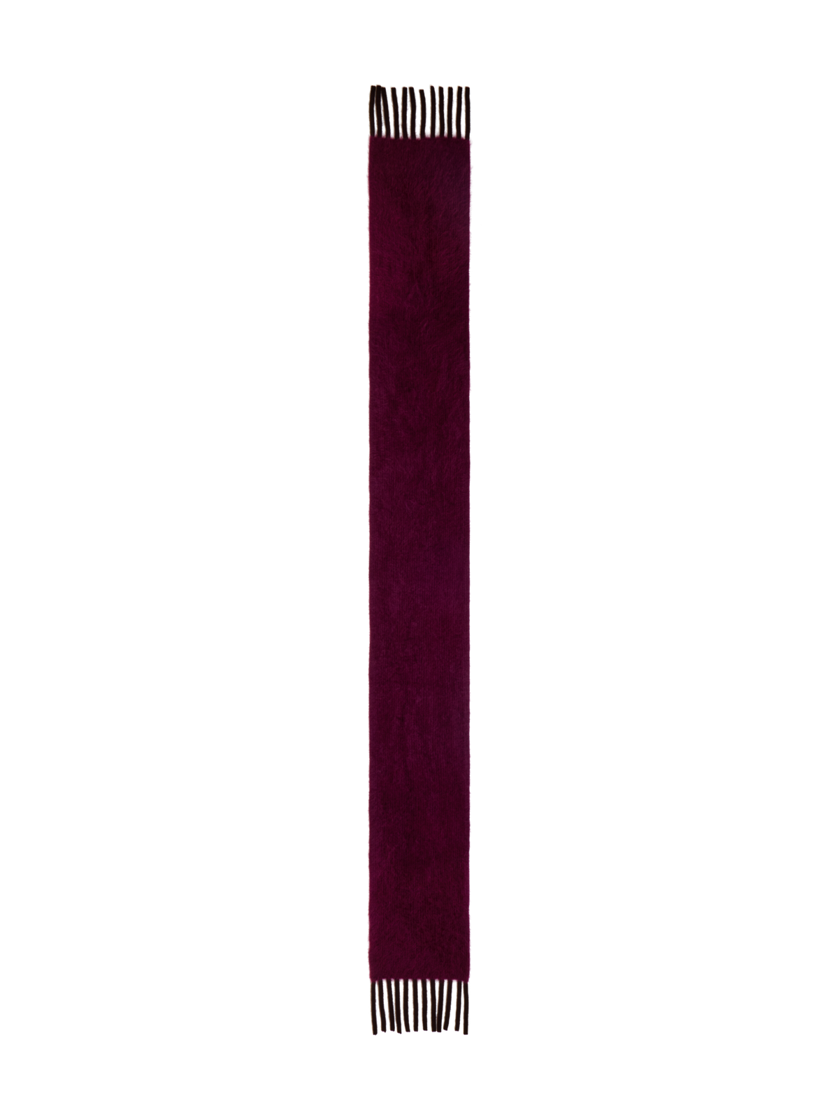 Designer Bi-Color Schal aus Cloud Cashmere mit Fransen - Rot - Braun