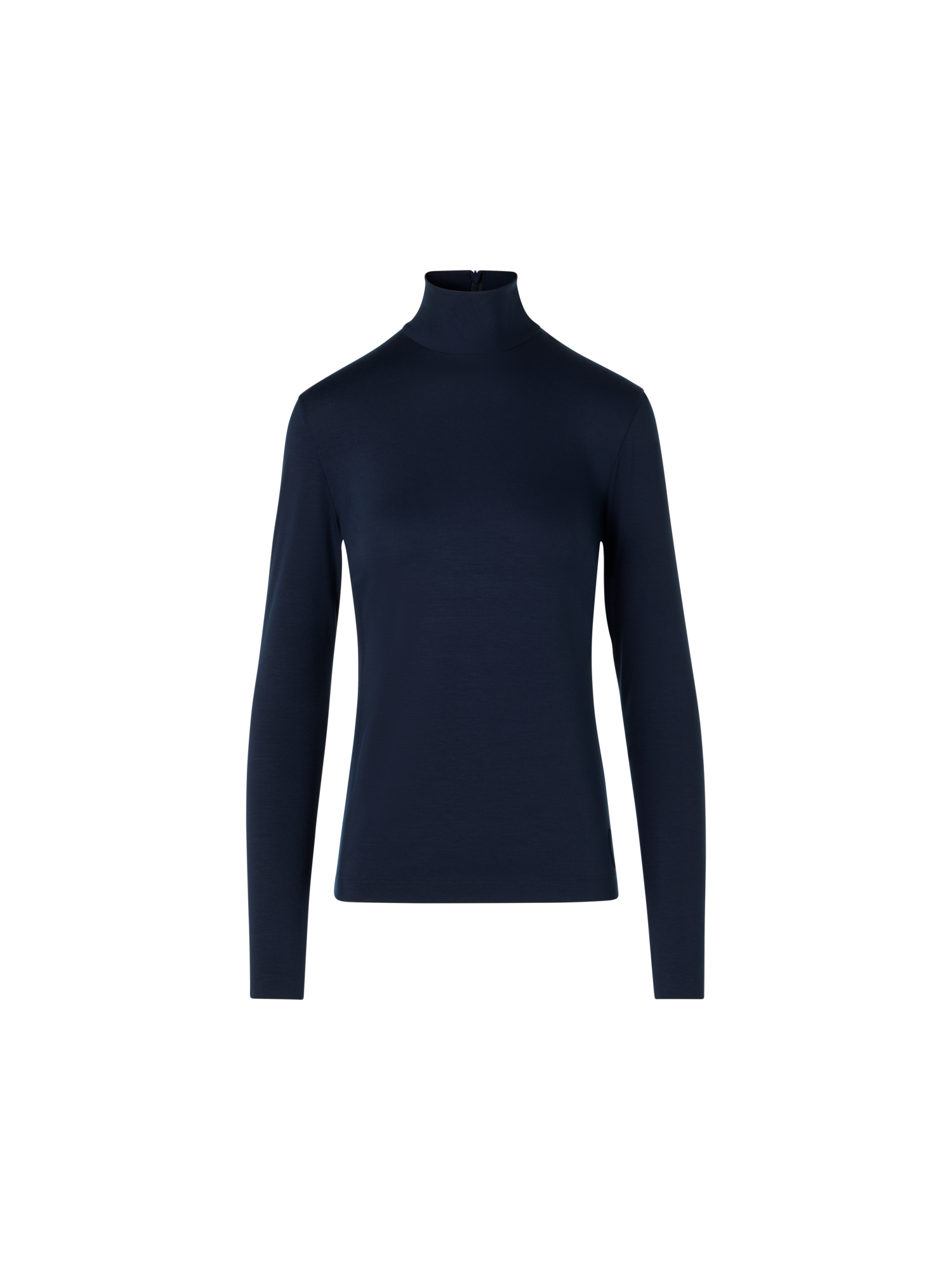 Designer Tailliertes Modal-Shirt mit Punto Dot Detail - Dunkelblau