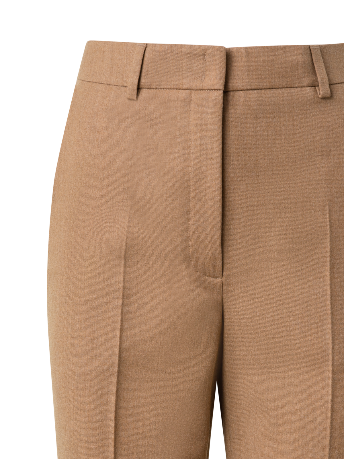 Designer Tapered Hose aus Woll-Stretch-Flanell - Beige