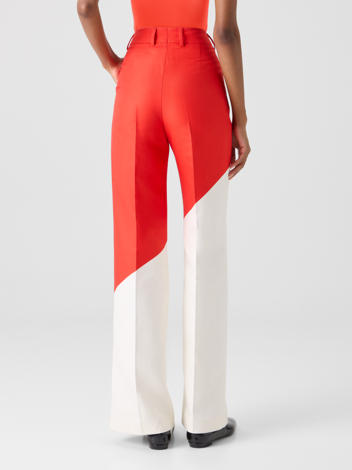 Designer Florine gerade Wide Leg Hose mit Polygon-Druck - Bunt #editorial