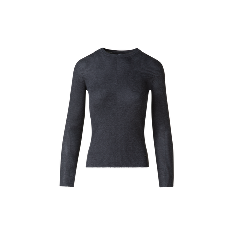 Seamless Silk Cotton Knit Sweater