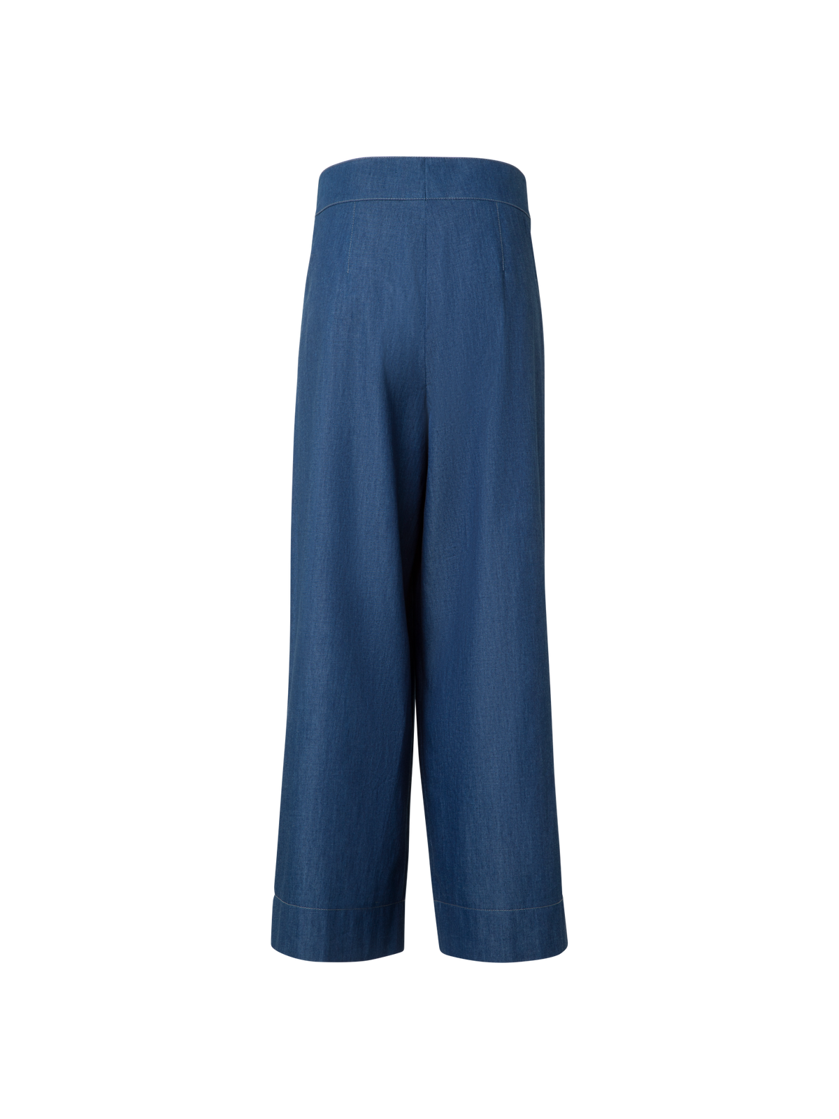 Designer Culottes Hose aus leichtem Baumwoll-Denim - Blau