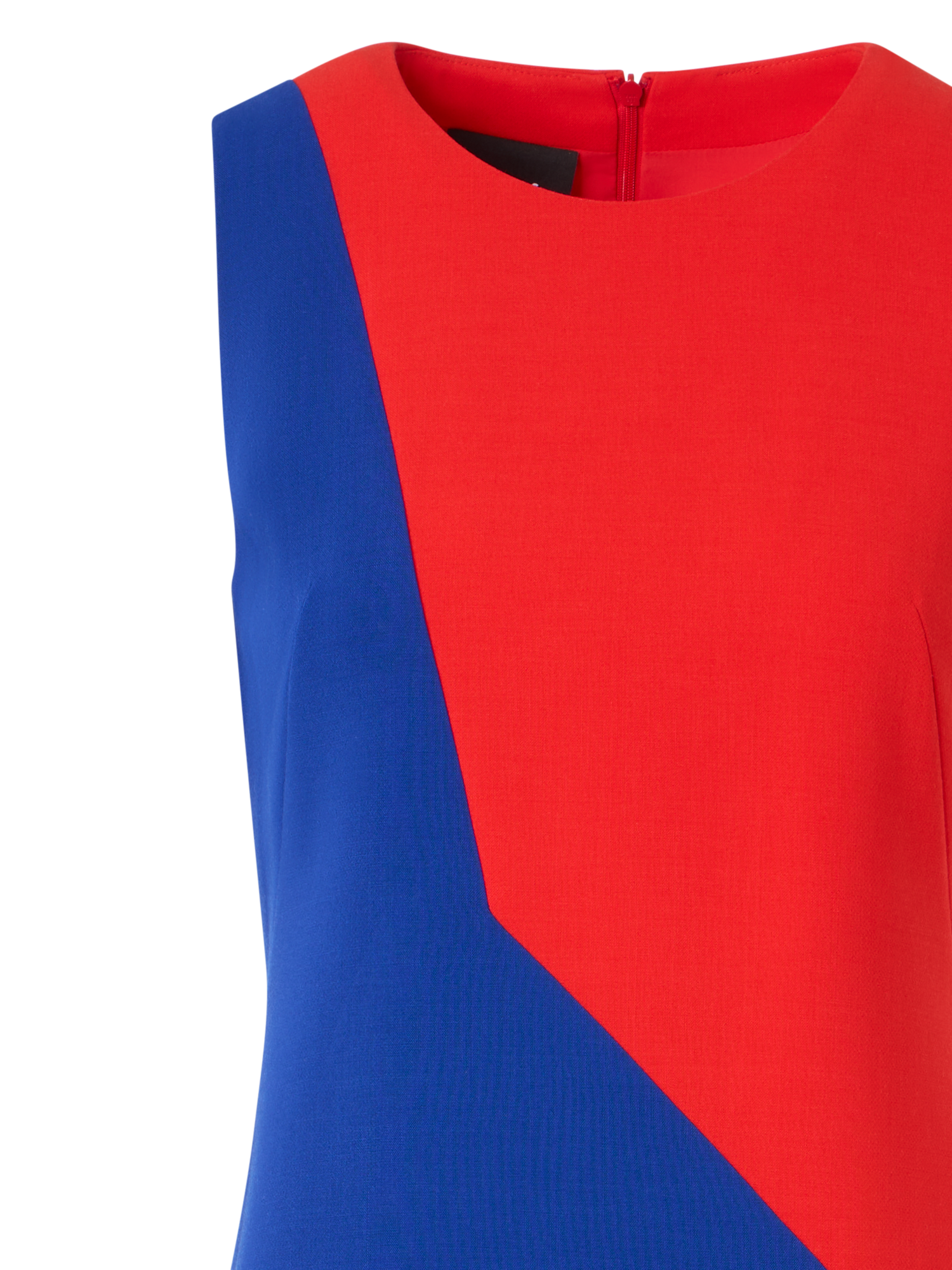 Designer Midi-Etuikleid mit Polygon-Patchwork - Bunt