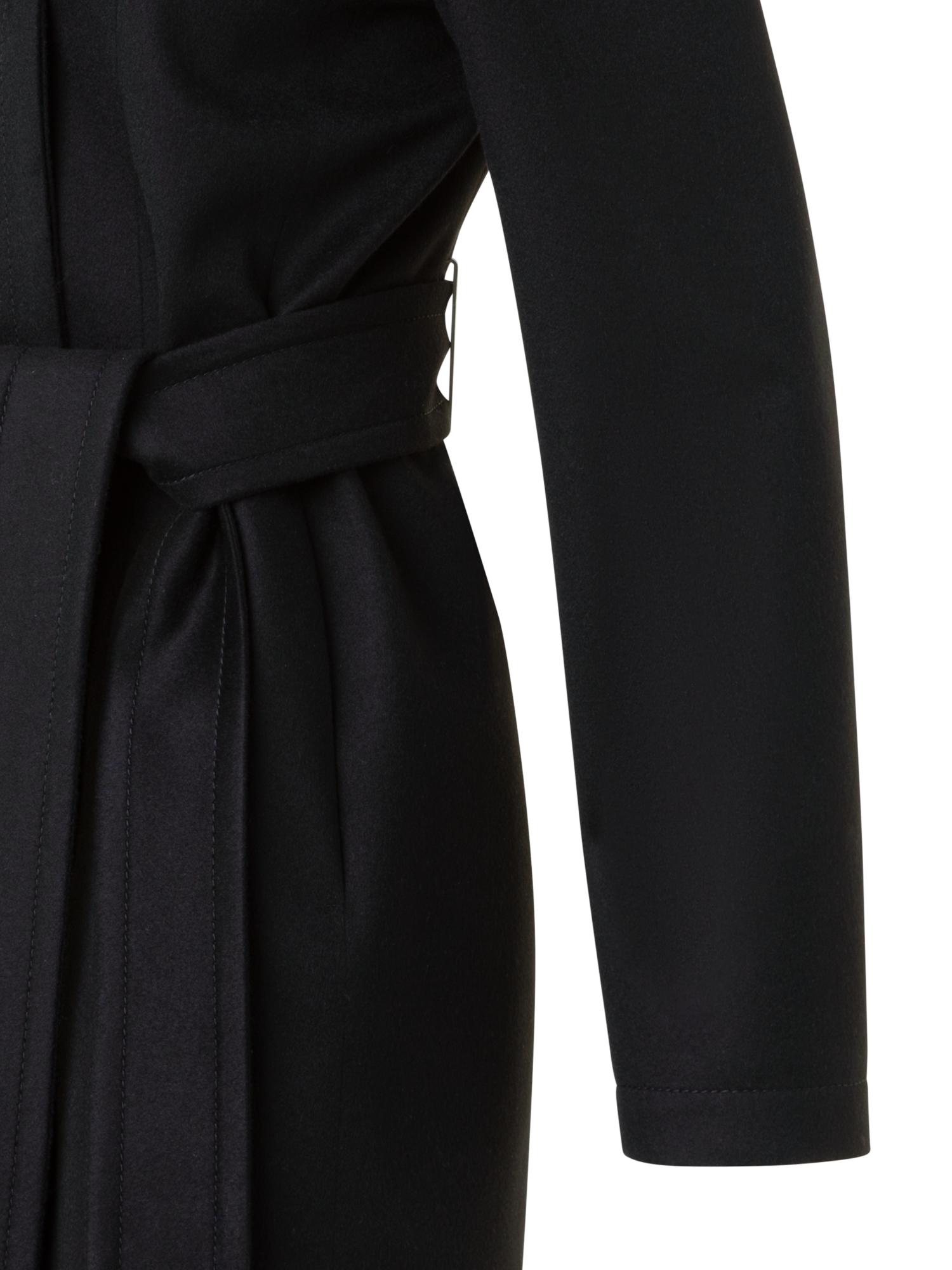 Designer Kurzer Kaschmir Storm-System® Trenchcoat - Schwarz