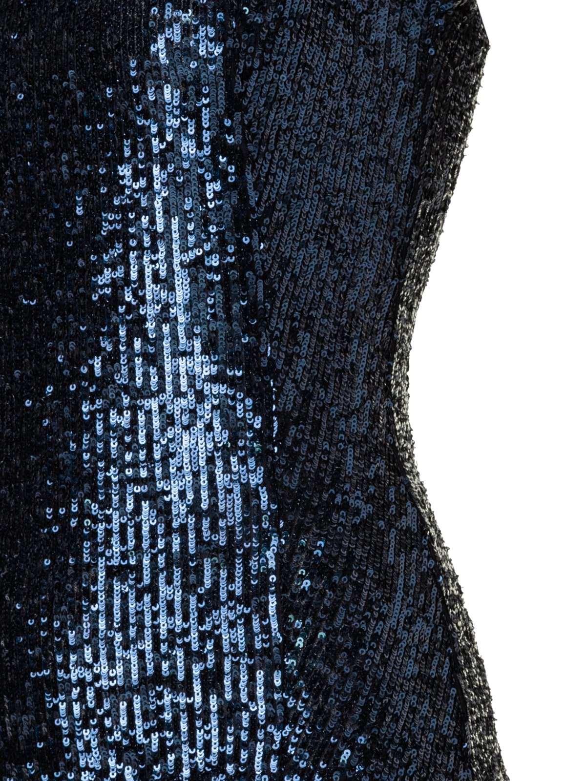 Designer Top aus Pailletten - Dunkelblau - Blau