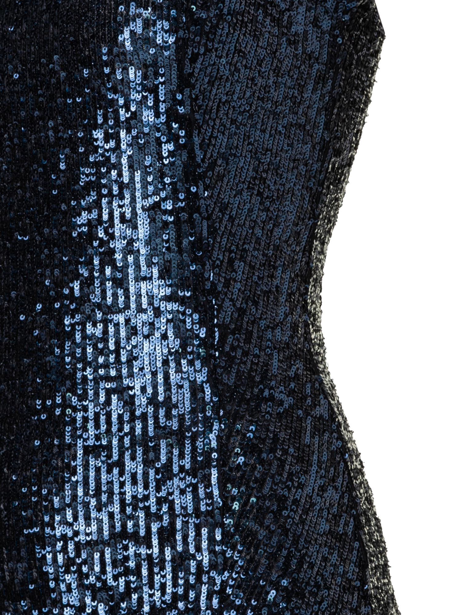 Designer Top aus Pailletten - Dunkelblau - Blau