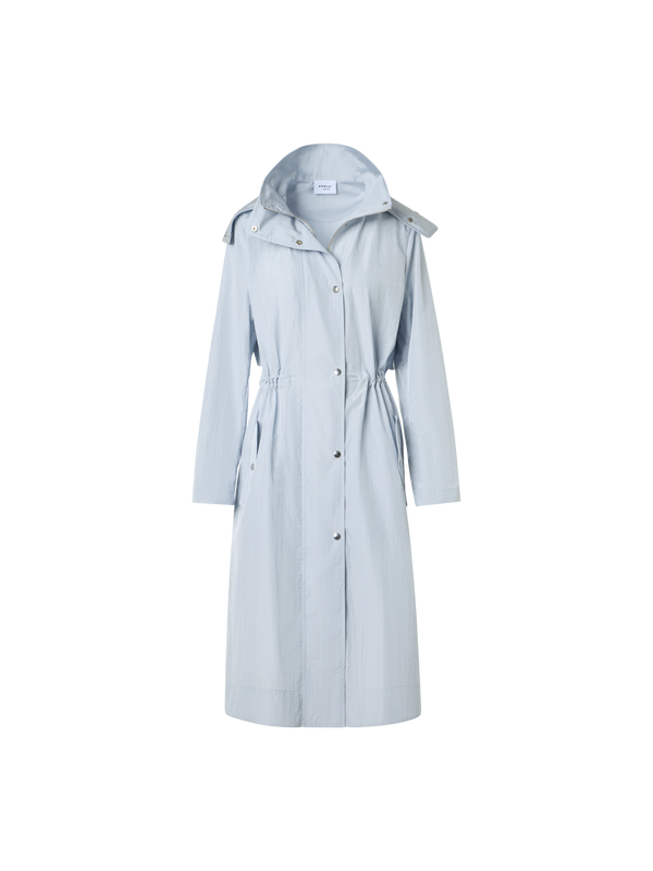 Designer Wasserabweisender leichter Midi-Parka - Blau