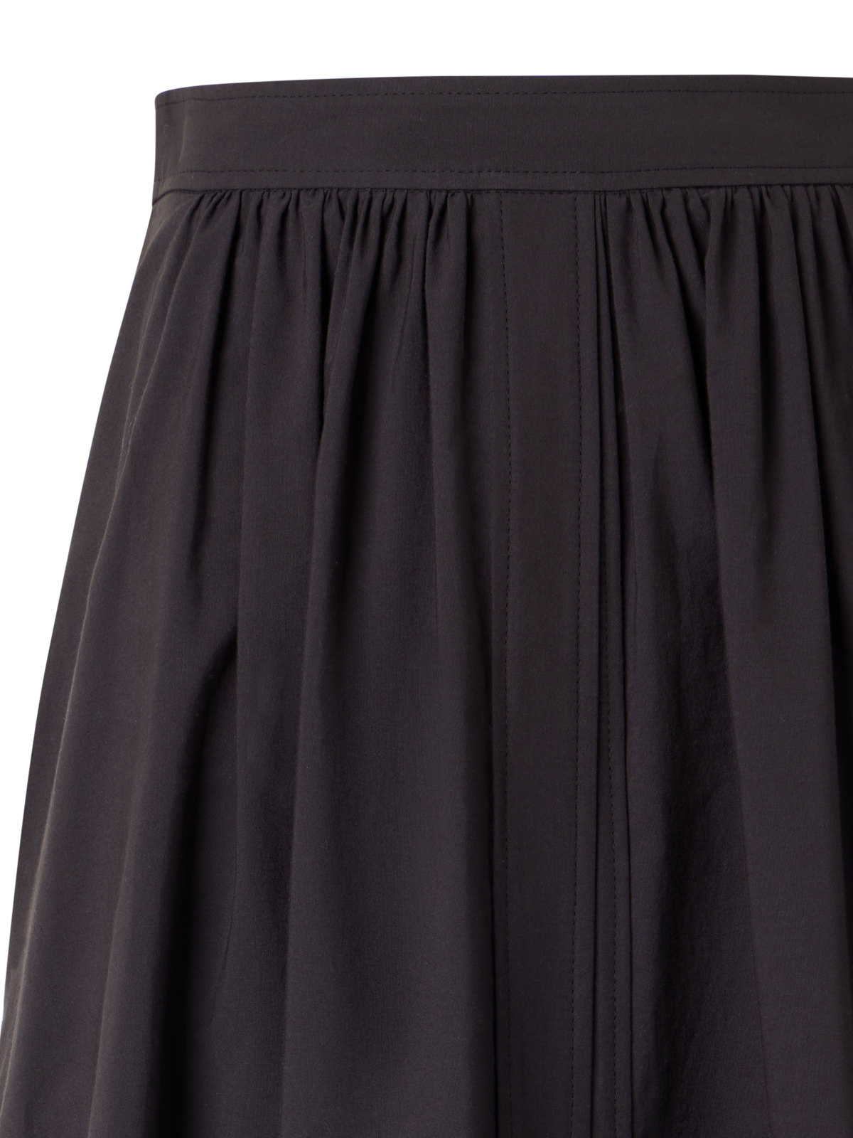 Designer Ausgestellter Midirock mit Blumen-Lochstickerei - Schwarz