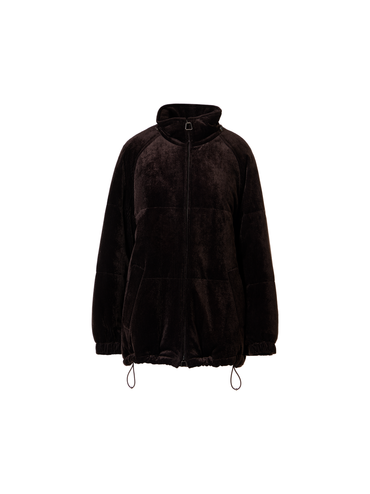 Designer Wattierter Oversize-Parka aus Cord - Braun