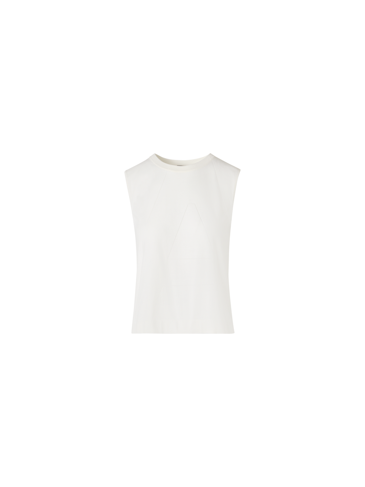 Designer Ärmelloses Stricktop aus Sea-Island-Baumwolle - Ecru