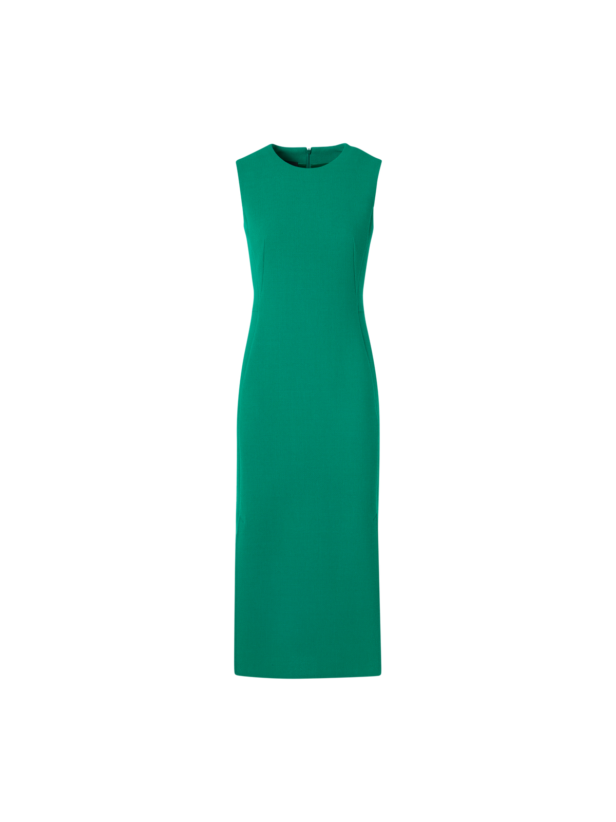 Designer Ärmelloses Etuikleid aus Wollkrepp-Doubleface - Grün