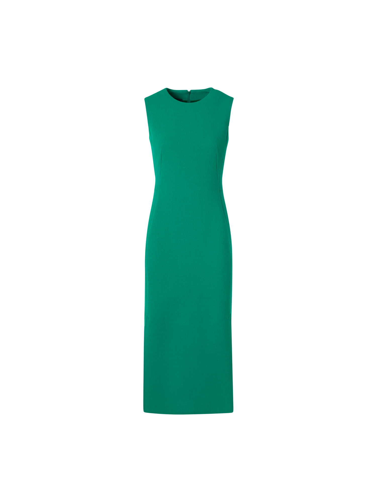Designer Ärmelloses Etuikleid aus Wollkrepp-Doubleface - Grün