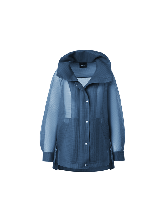 Designer Wasserabweisender Oversize-Parka - Blau