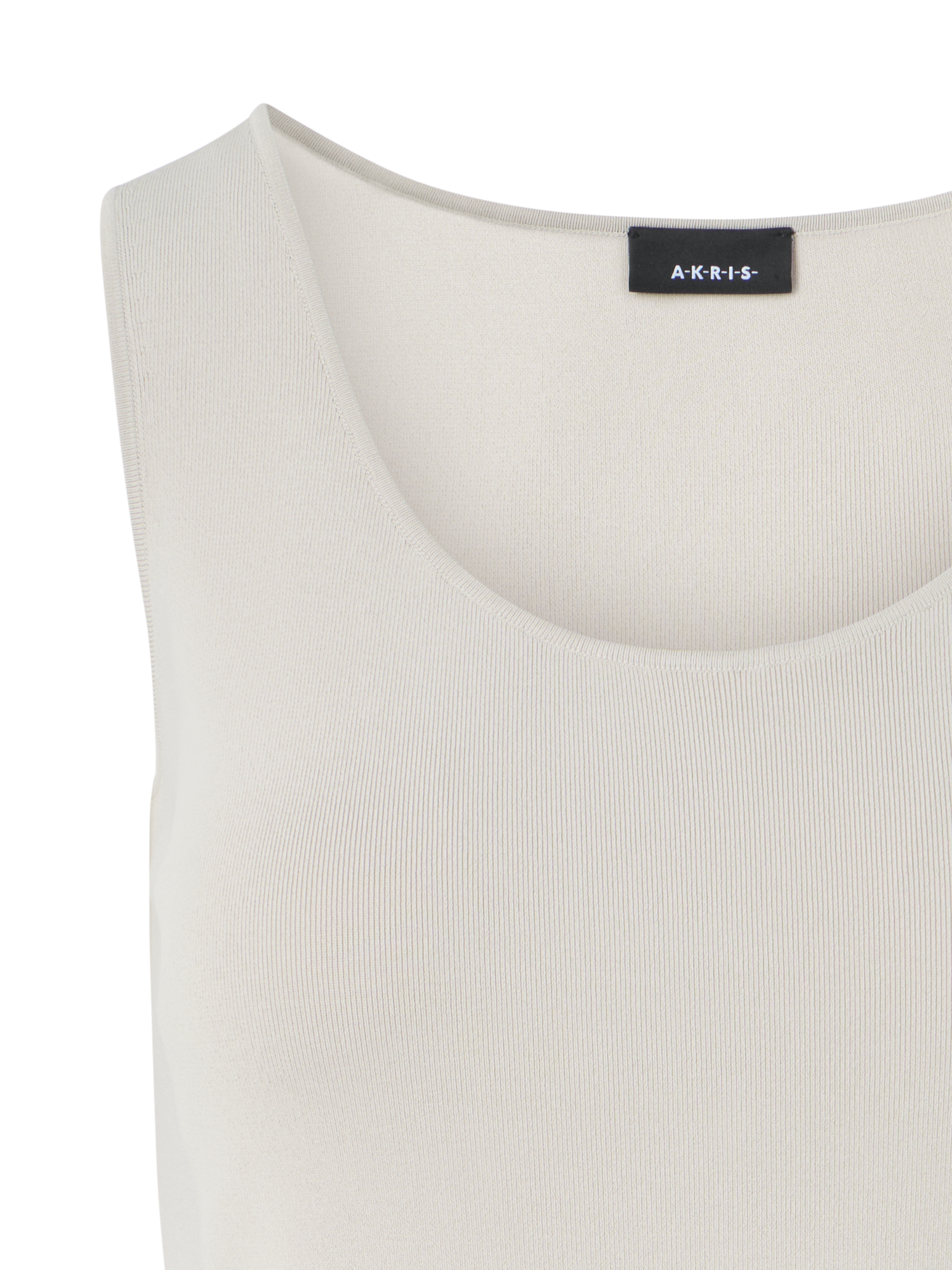 Designer Tailliertes Strick-Top aus Viskose - Beige