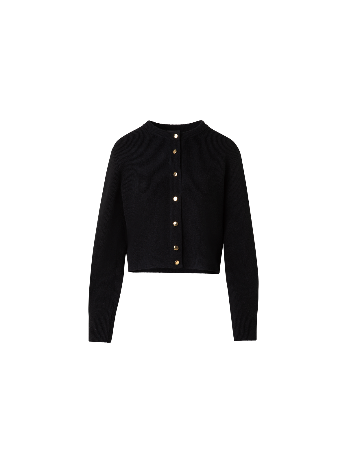 Designer Gerippte Kaschmir-Strickjacke - Schwarz