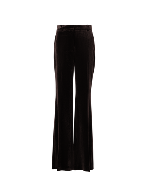 Designer Weite Hose aus fliessendem Cord - Braun