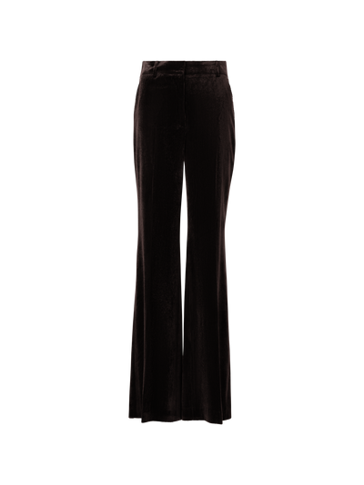 Designer Weite Hose aus fliessendem Cord - Braun
