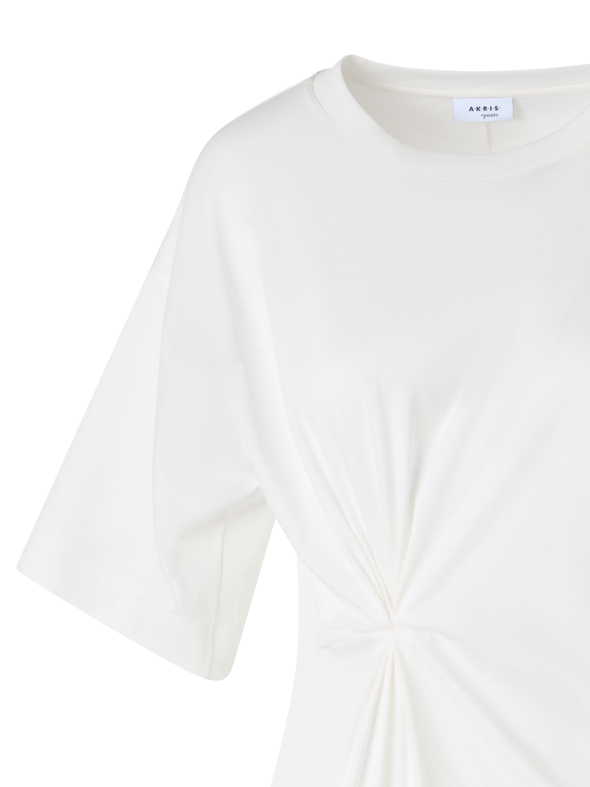 Designer Kurzärmeliges T-Shirt mit Punto Dot Applikation - Weiss