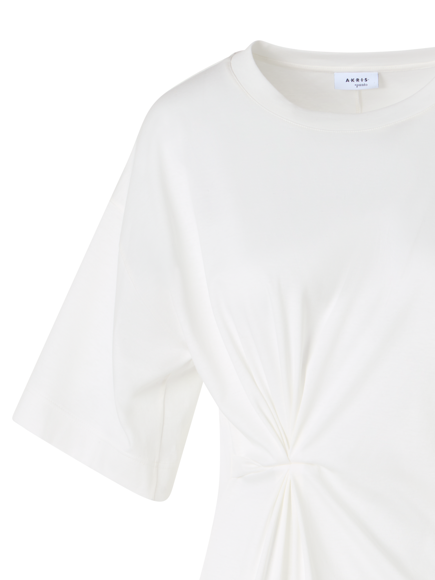 Designer Kurzärmeliges T-Shirt mit Punto Dot Applikation - Weiss