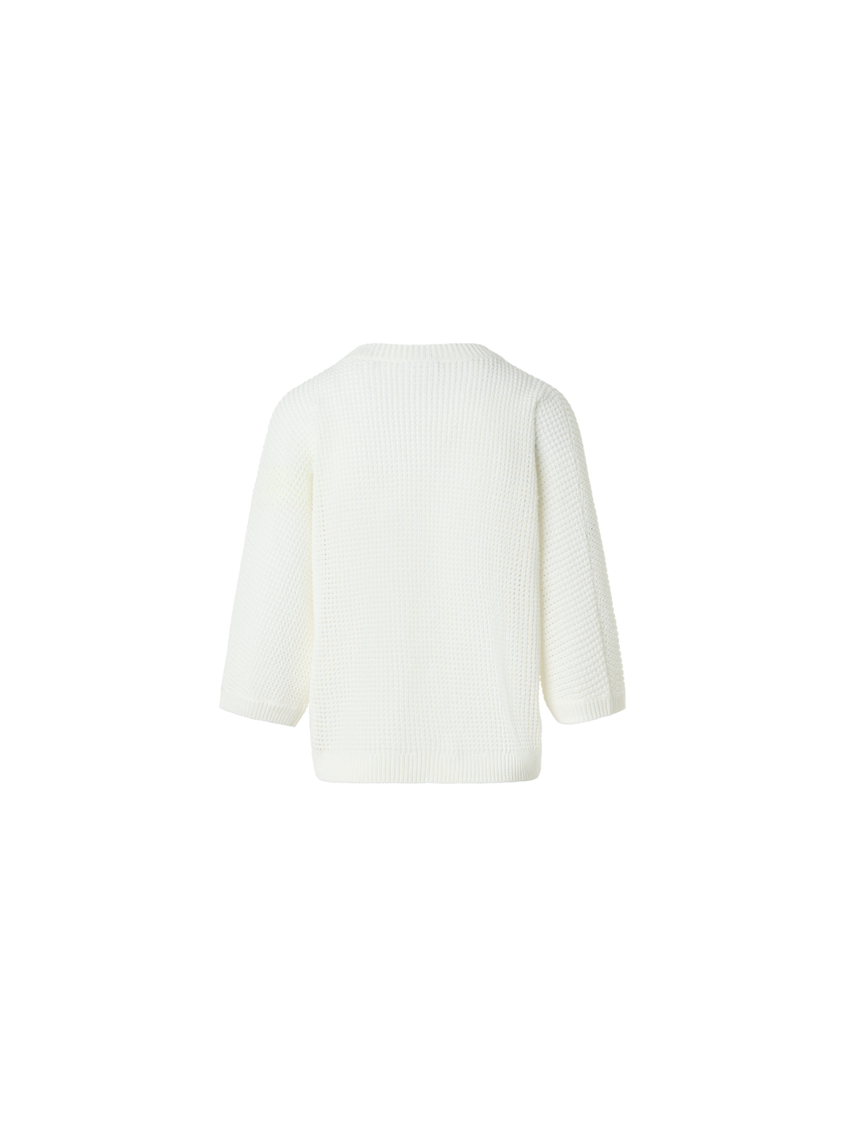 Designer Lässiger kastiger Strickpullover aus Leinen-Baumwolle - Weiss