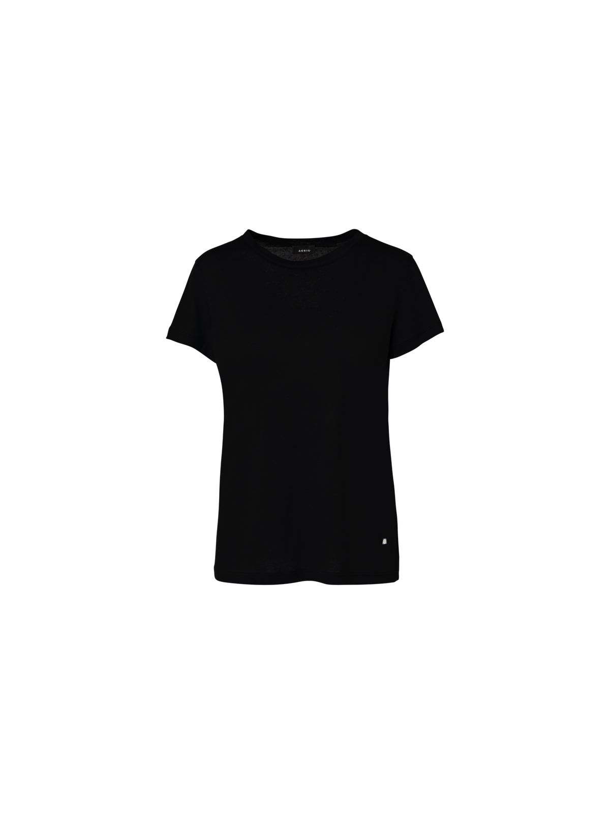 Designer Leinen Jersey T-Shirt - Schwarz