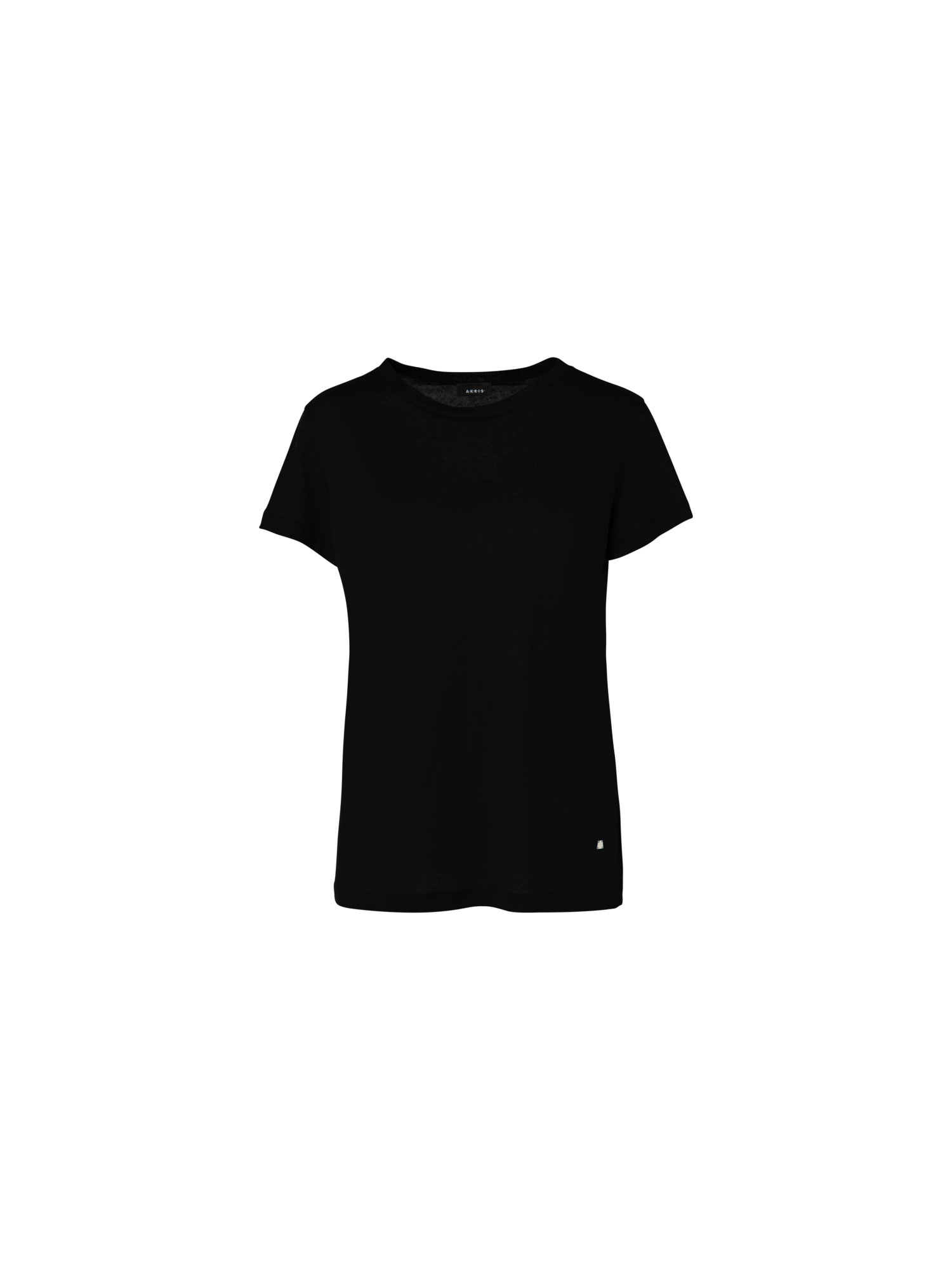 Designer Leinen Jersey T-Shirt - Schwarz