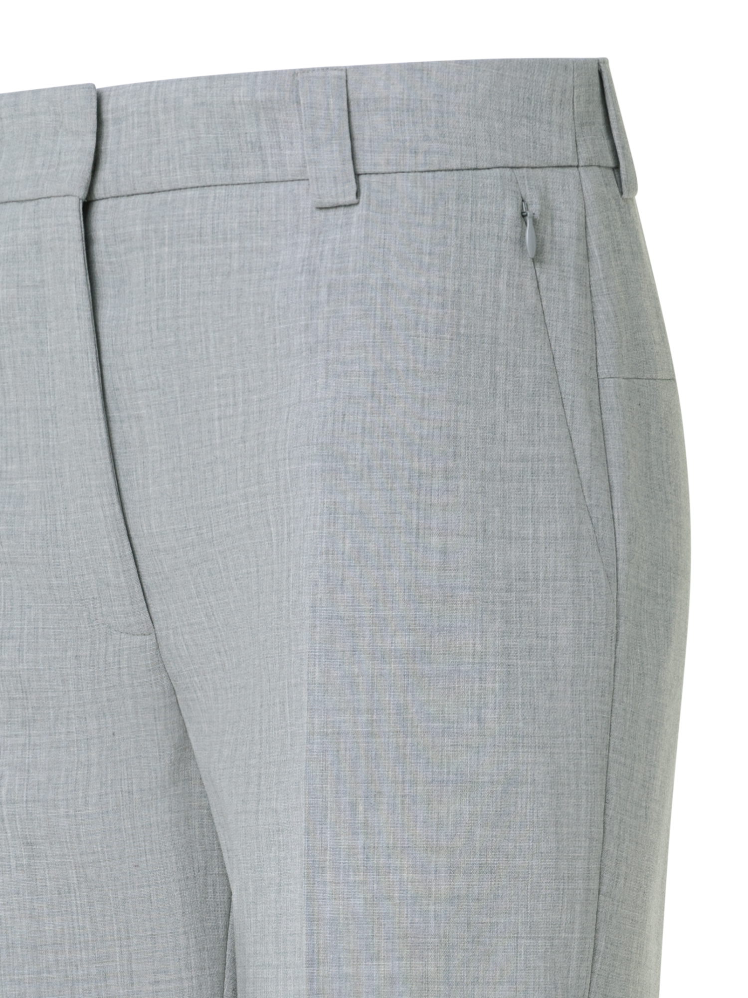 Designer Tapered Hose aus Woll-Doubleface - Grau