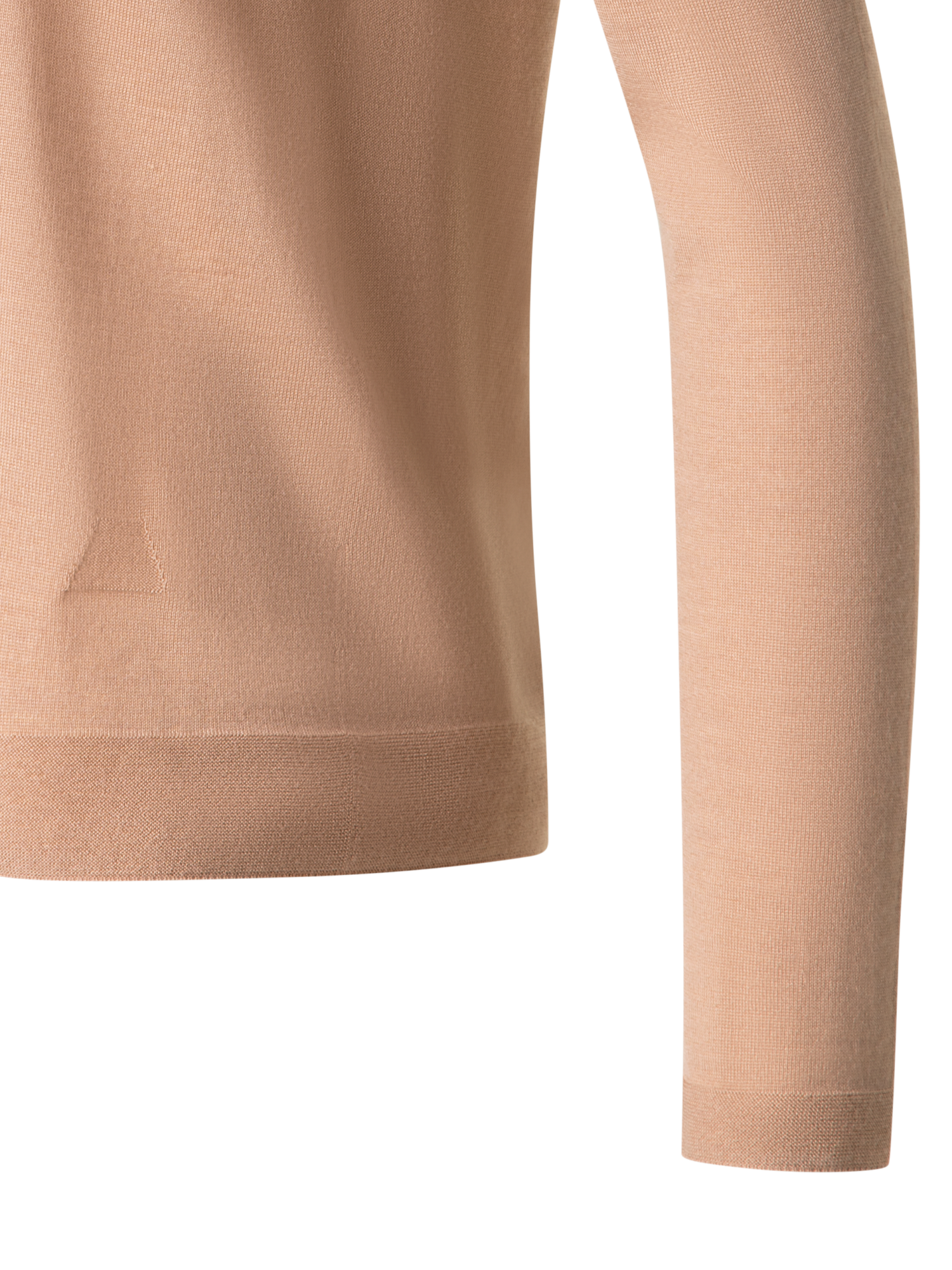Designer Nahtloser Pullover aus Kaschmir und Seide - Beige