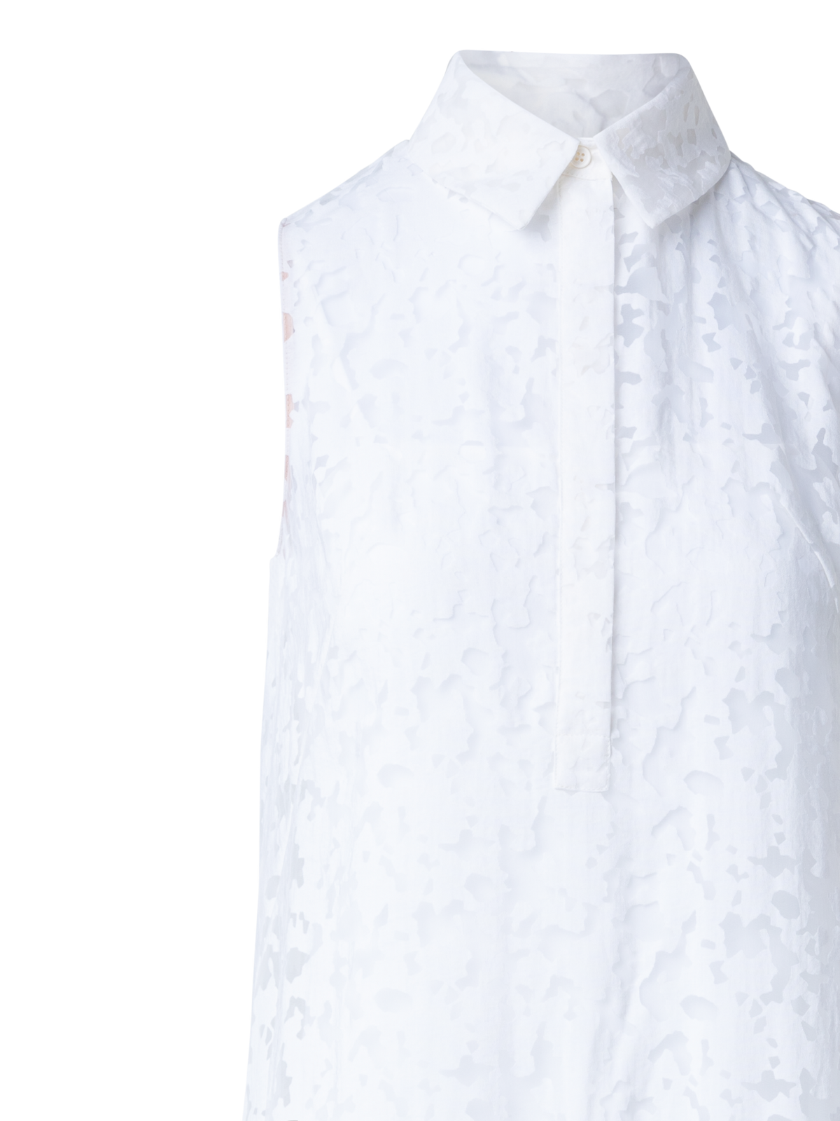 Designer Maxikleid aus transparentem Kaleidoskop-Stoff - Weiss