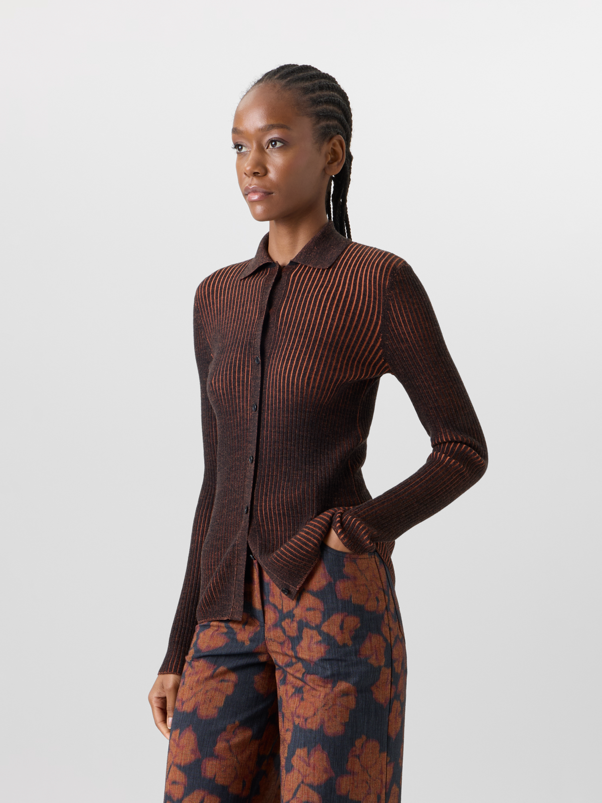 Designer Langärmeliger Strickpullover aus Merinowolle - Bunt #editorial