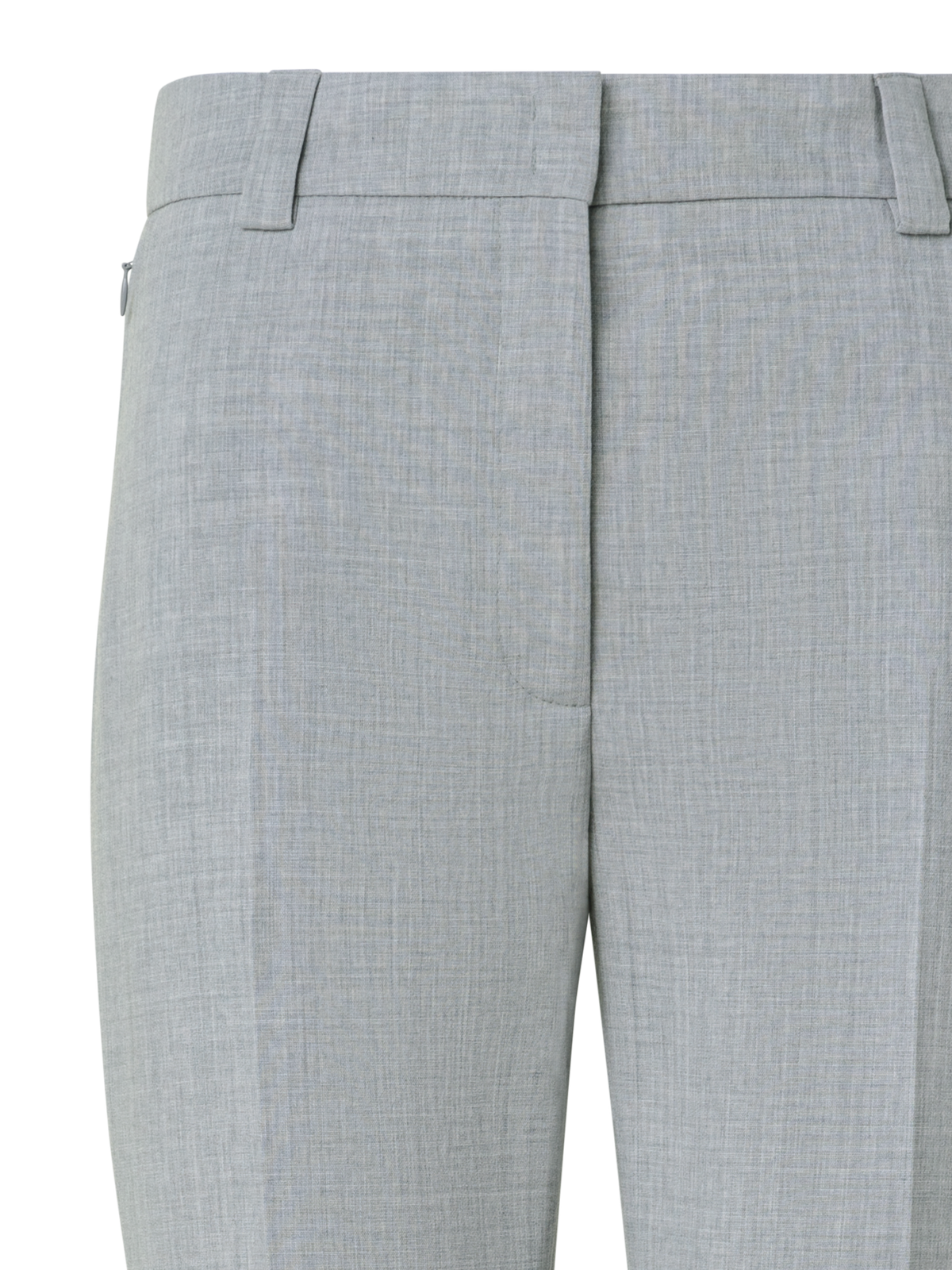 Designer Tapered Hose aus Woll-Doubleface - Grau