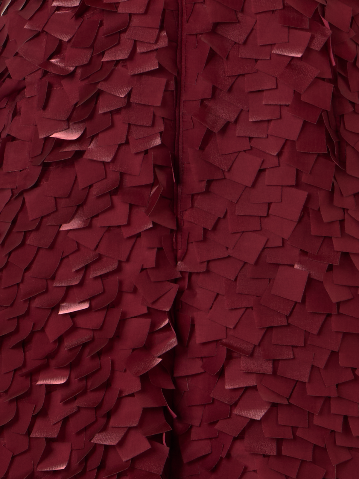 Designer Asymmetrisches Midikleid in Layered Organza Tiles - Rot