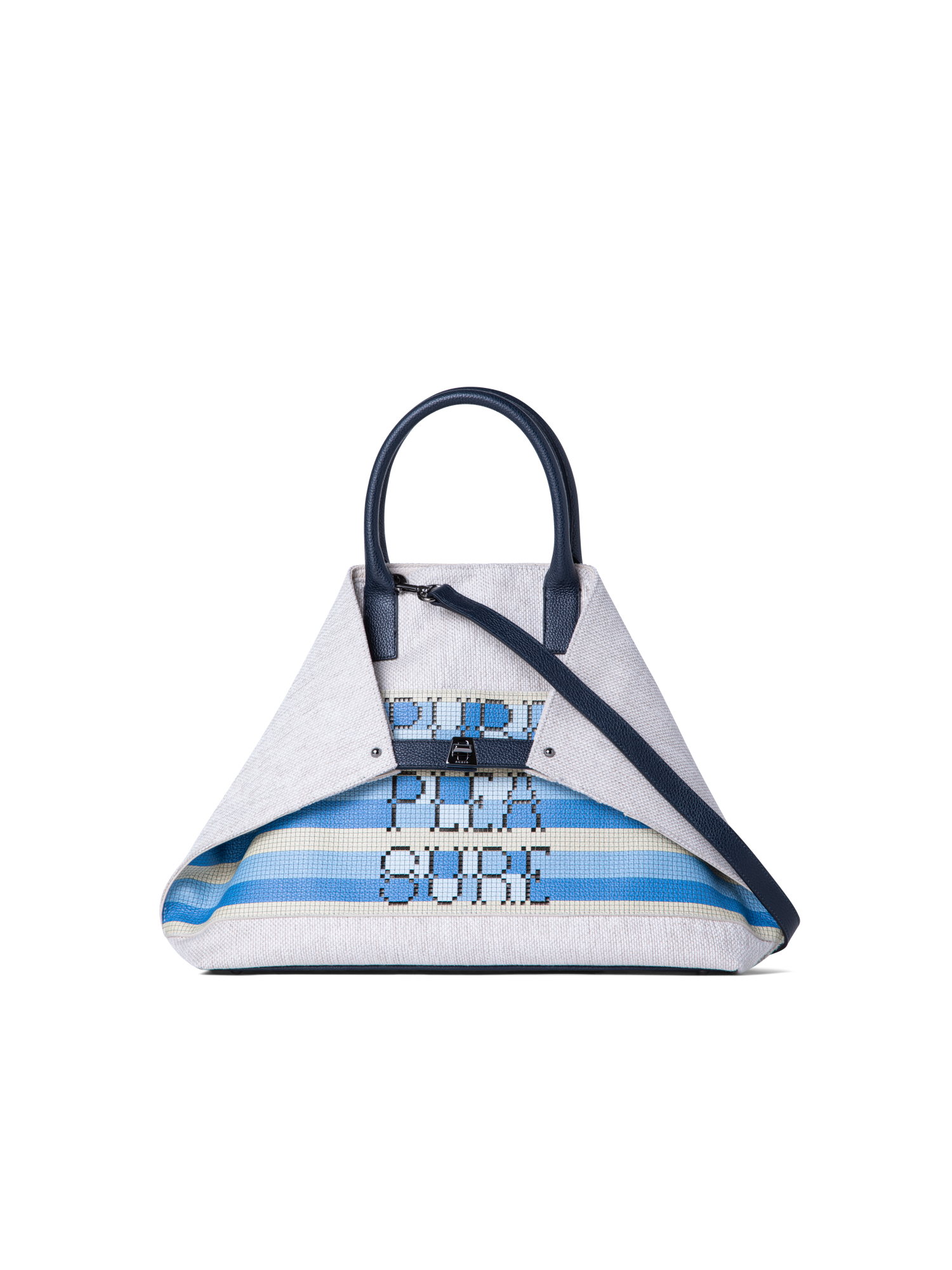Designer Ai Medium Top Handle Tote - Grau - Bunt - Blau