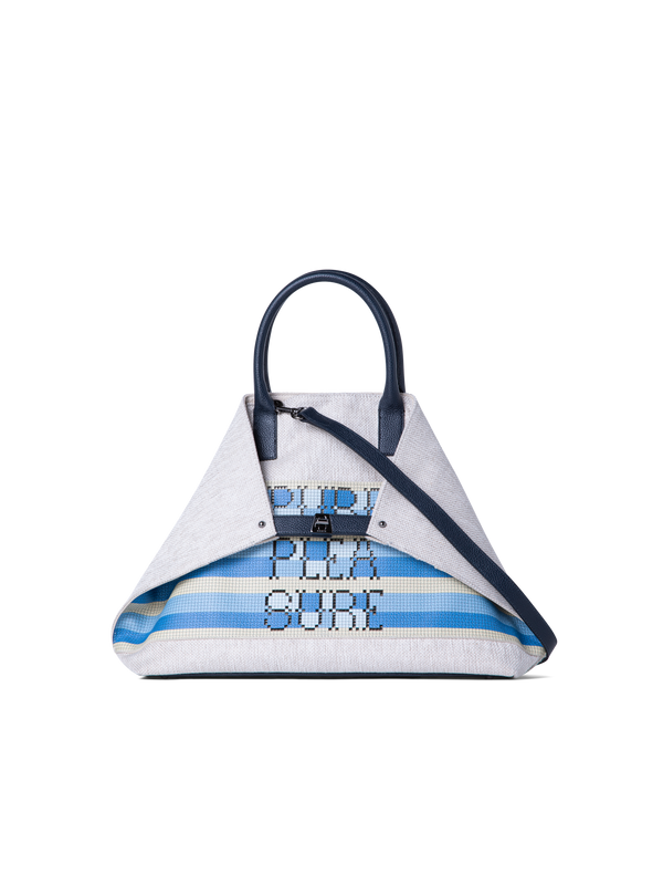 Designer Ai Medium Top Handle Tote - Grau - Bunt - Blau